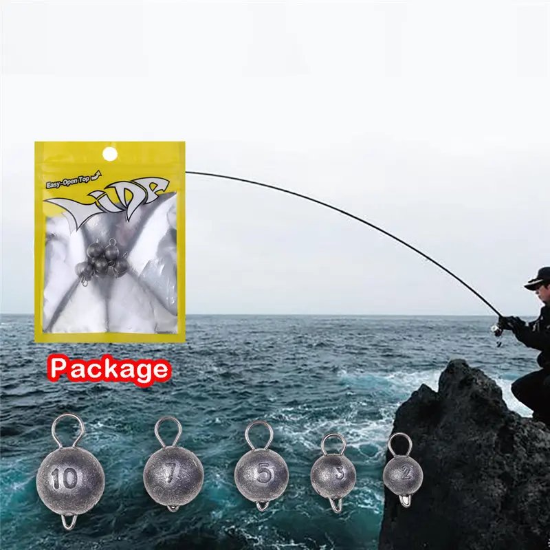 5 шт. рыболовные грузила круглой формы в форме шара свинцовые Φ 7. Аксессуары для