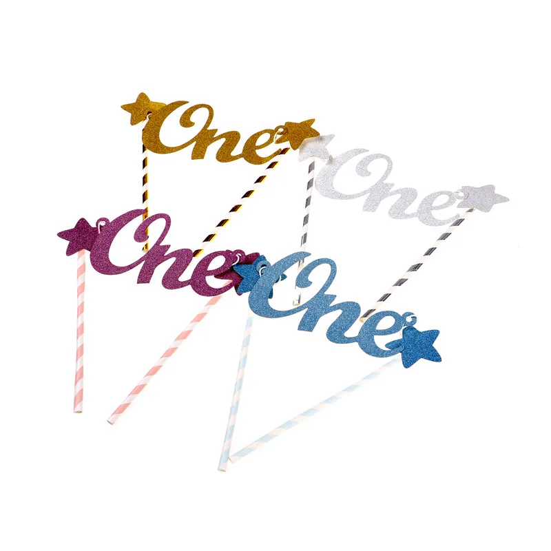 Креативный детский Топпер для торта на 1 й день рождения топпер с одной буквой и