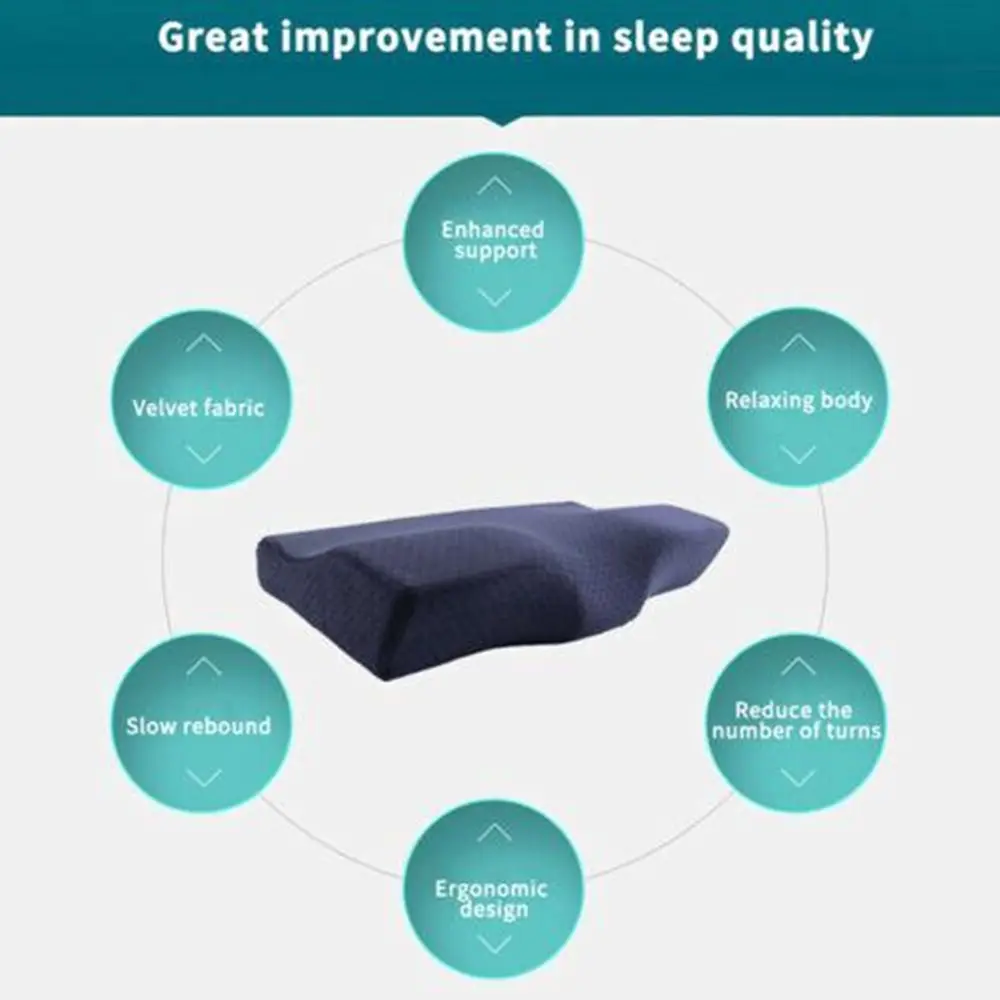 

Memory Foam Bedding Pillow Shaped Ergonomic Cervical Pillow Sleeping Comfortable Neck Protection Butterfly Memory Foam Pillow