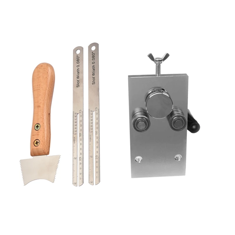 

Fret Bender Wire Bending and Straightening Luthier Tool for Guitar Bass with Guitar Fret Wire Groove Protector Ruler