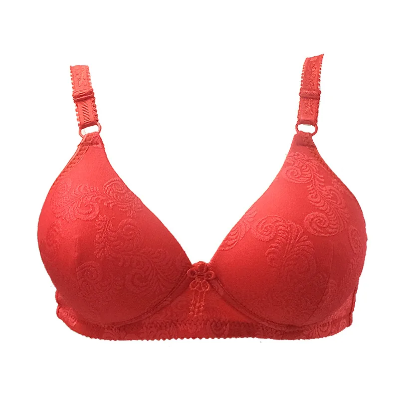 Women Soft Lingerie Plus Size Women Full Cup Wireless Bras Sexy Women Push Up Bra Wire Free solid 0448
