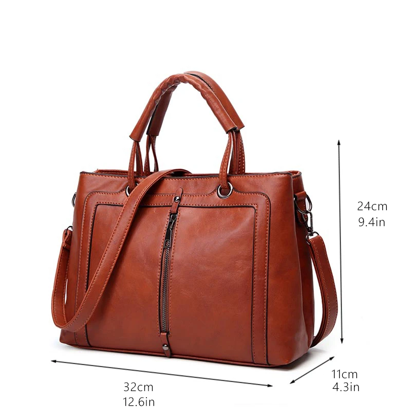 Женская сумка на плечо Tinkin однотонная винтажная Повседневная из искусственной