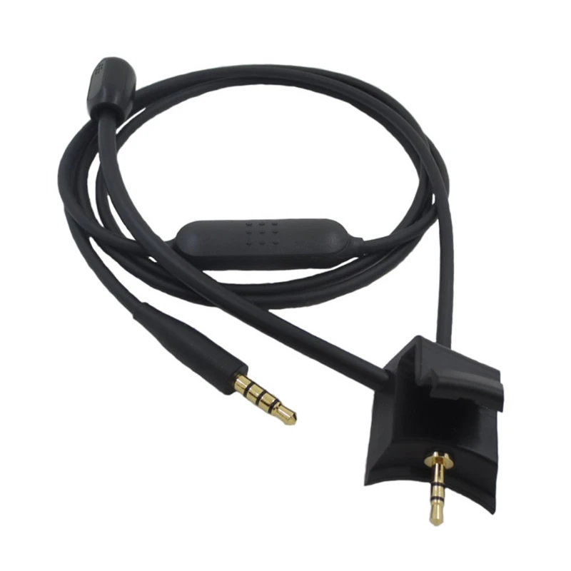 

H7JA 110cm Length Replacement Game Mic Microphone Compatible with QC35II Wireless Headphones Cable with 3.5mm Plug Jack