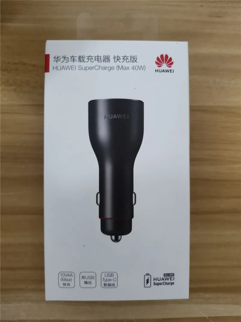 Автомобильное зарядное устройство HUAWEI макс. 40 Вт двойной USB-кабель 5 А Type-C для Mate30
