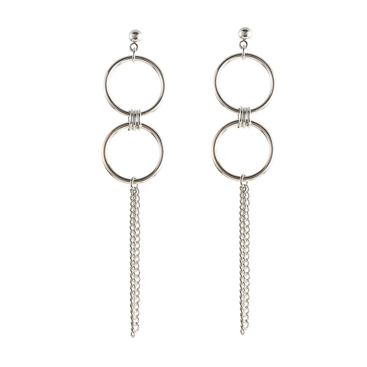 2019 корейская Серебряная цепочка серьги с кисточками эффектные геометрические