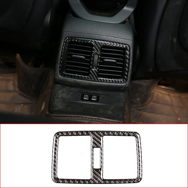 

Мягкое углеродное волокно 1 шт. для BMW X1 F48 2016-2019, аксессуары, рамка для кондиционирования воздуха в заднем ряду, отделка рамы вентиляционного ...