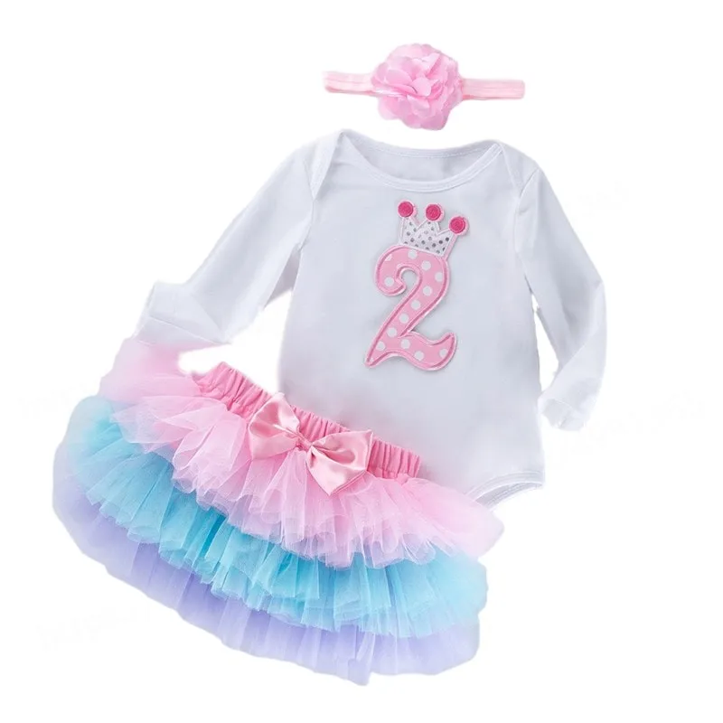 2 Year Old Baby Girl Dress Girls Tutu Dress Toddler Kids Clothes 2nd Baby Birthday Outfits Infantil Vestido Ninas