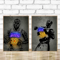 basketball superstar canvas painting sports player print on the modern nordic abstract wall art pictures home decor living room