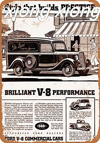Металлический знак-1935 Ford V-8 коммерческие автомобили-винтажный вид | Дом и сад