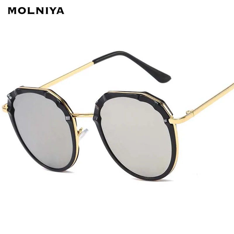 Солнцезащитные очки в металлической оправе UV400 для мужчин и женщин зеркальные с