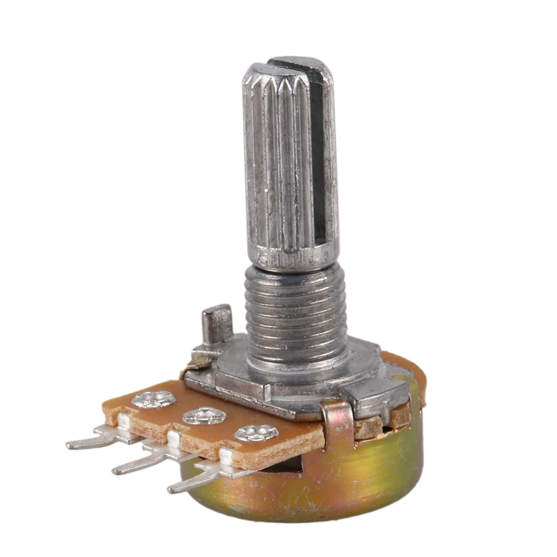 Один линейный тип 3 клеммы вращающийся конический потенциометр 20K Ohm 5