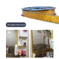 15mmx6m plaster line shining golden sided line sticker decoration line self adhesive suitable for living room household ceiling