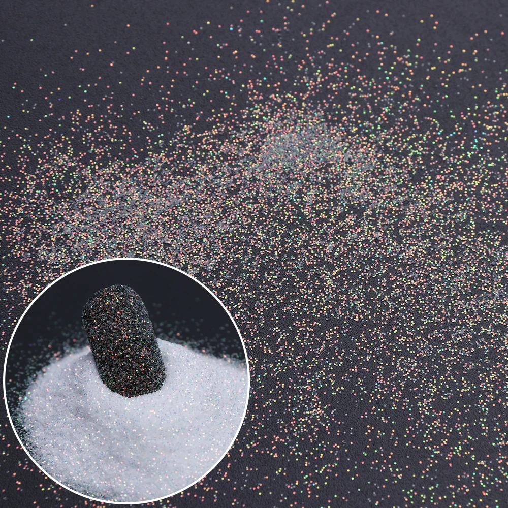 1 коробка блеск для ногтей сахарный порошок чёрный белый Dip-порошок сахар песок