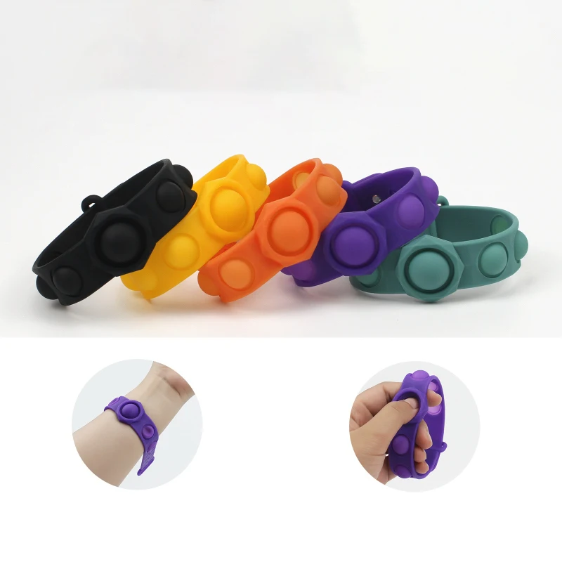 Детские Портативные игрушки антистресс Пузырьковые часы браслет для