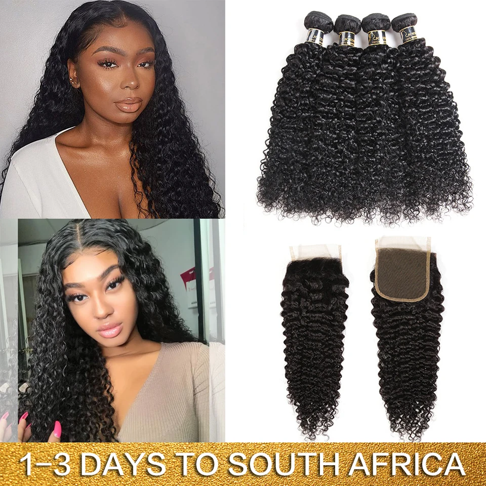 Joedir волосы монгольские афро кудрявые вьющиеся с закрытием шнурка человеческие