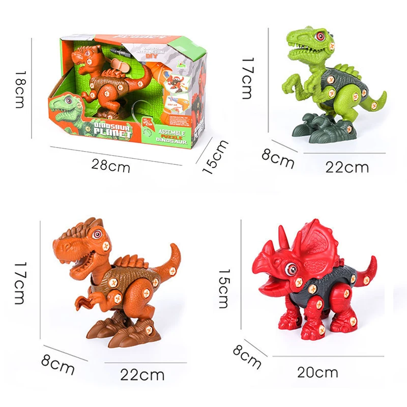Taladro el&eacute;ctrico Montessori 3D creativo para ni&ntilde;os, juguetes de dinosaurios, bricolaje, juguetes de bloques de construcci&oacute;n, regalos para ni&ntilde;os y ni&ntilde;as-1