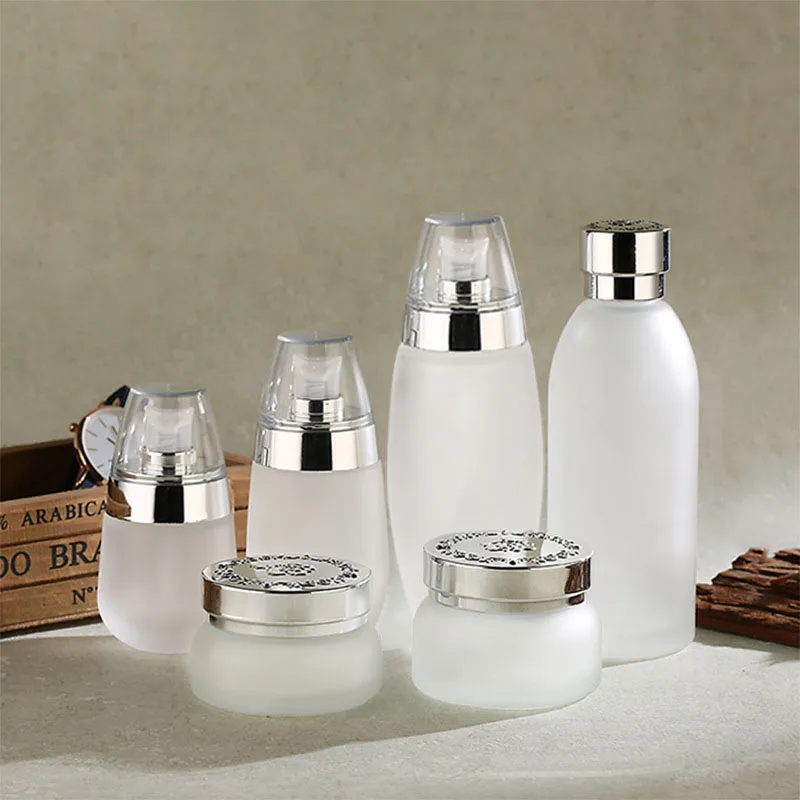 50 шт. портативные Стеклянные Белые матовые ручные пустые бутылки с винтовой