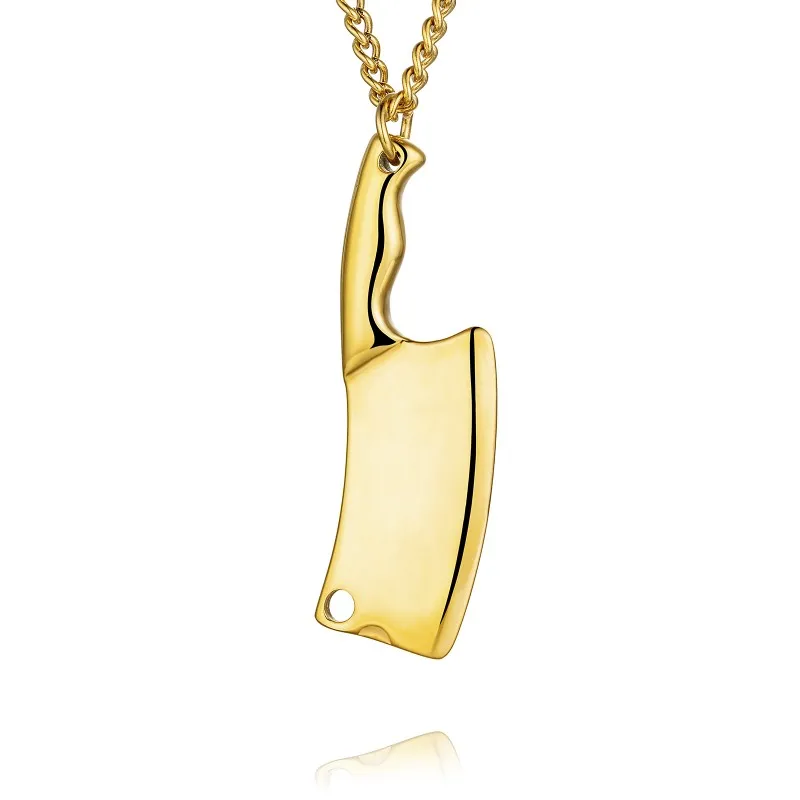 Ожерелье с подвеской в виде ножа для подарка бойфренду ожерелье из нержавеющей