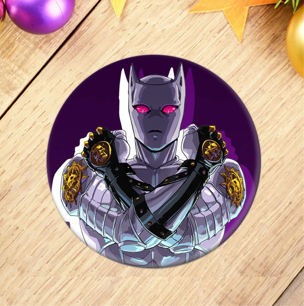 Металлическая брошь JoJos круглая с дисплеем из мультфильма в стиле аниме|Броши| |