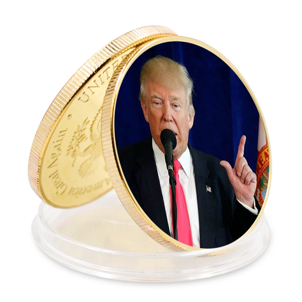 Президент Дональда 2020 Трамп памятные монеты с золотым покрытием большая Америка
