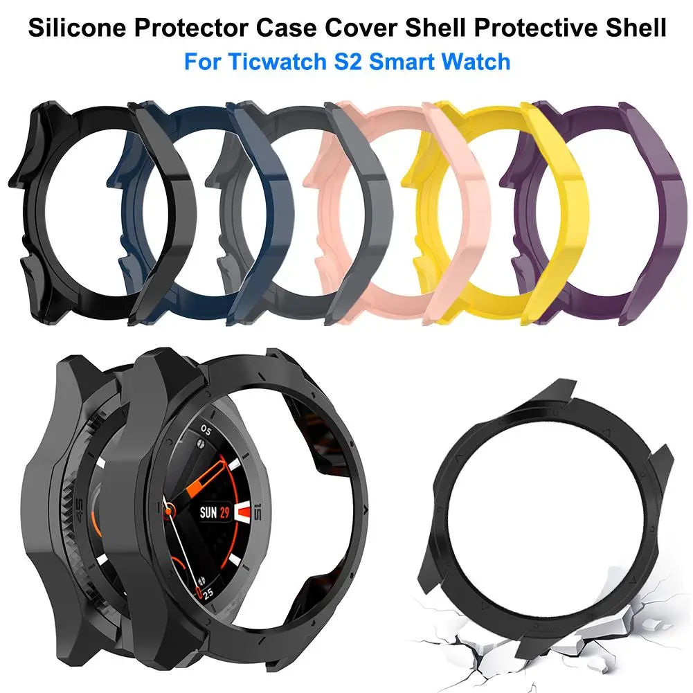 Силиконовый защитный чехол Защитная оболочка для Ticwatch S2 Смарт часы Анти пыль