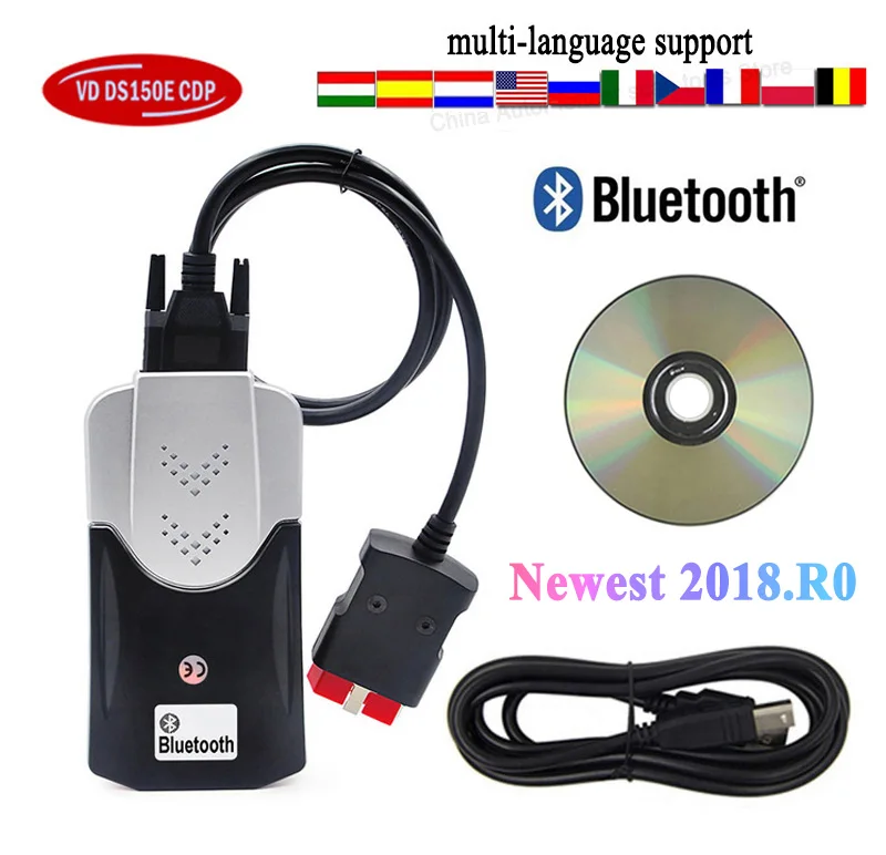 2 шт./лот 2017.R3 Новый генератор ключей 2018.R0 vd ds150e cdp с Bluetooth Автомобильный