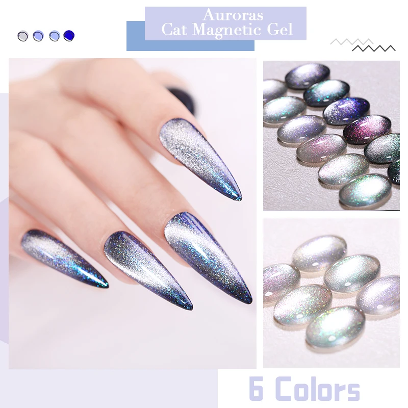 

UR SUGAR 7.5ml Cat Eye Magnetic Gel Nail Polish Galaxy Laser Auroras Snowlight Soak Off Long Lasting Varnish UV Base Top Coat