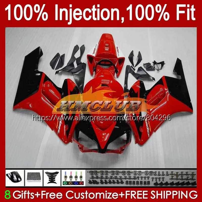 

Корпус инжектора для HONDA CBR 1000RR CBR1000 RR красный черный горячий CBR 1000 CC RR 14No.7 CBR1000RR 04 05 1000CC 2004 2005 OEM обтекатели