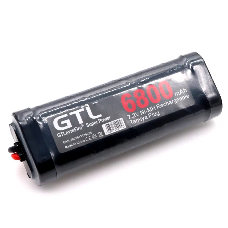 Черный Аккумулятор 7,2 V 6800mah NiMH аккумулятор для RC автомобиля грузовика Багги лодки Танк Ni-MH Baterias серый супер мощность - Цвет: Черный