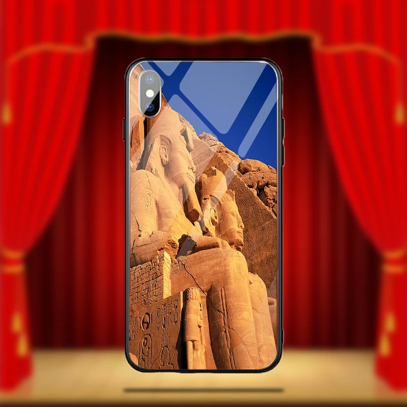 Eye of Horus Ancient Egypt Pyramids - защитные стекла и чехлы для телефонов с изображением древнеегипетских пирамид и глаза Хоруса для iPhone X, XR, XS, 11 Pro Max, 10, 7, 6, 6s, 8 Plus.