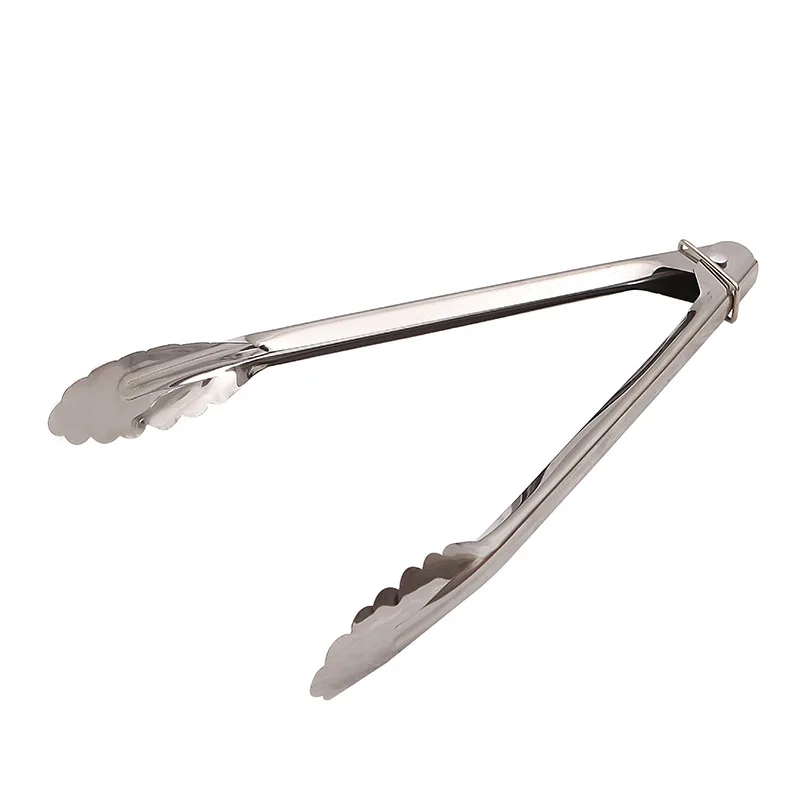 

Stainless Steel Tongs With Lock Design Grip For Kitchen Food Vegetable BBQ Grill
