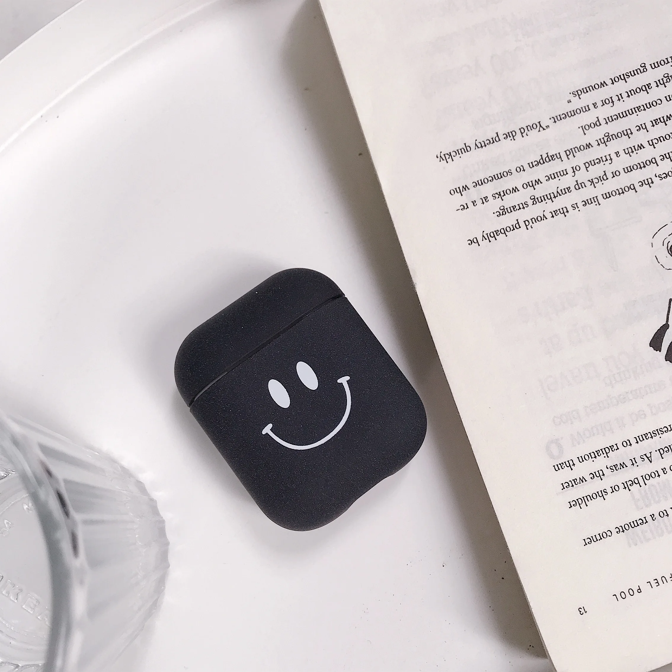 06 Чехол для наушников с милыми мультяшками чехол для Apple AirPods 1 2 Чехол Air Pods Матовый Жесткий ПК розовый протектор для пары аксессуары для кожи - Цвет: 06