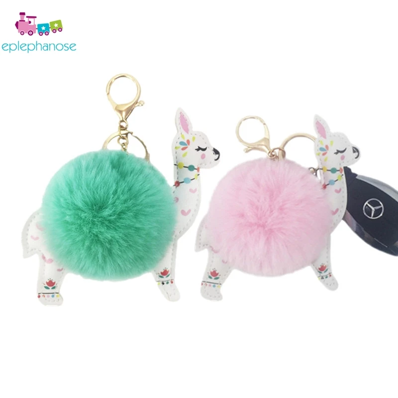 Lovely 12 см белый Альпака лама Kawaii Плюшевые игрушки брелок кукла подвеска мягкие