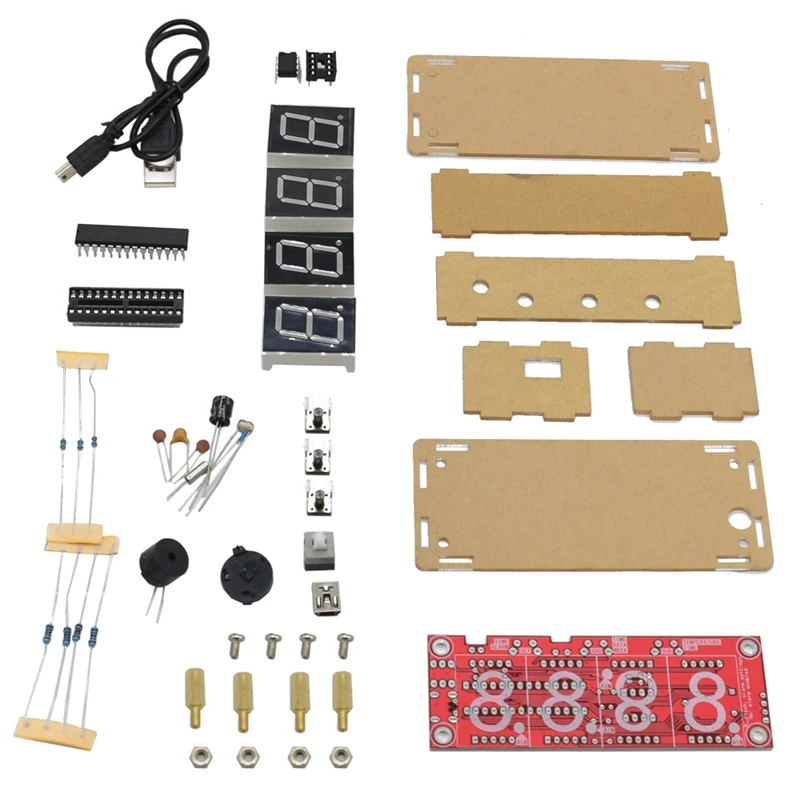 Geekstyle 4-разрядный Ds1302 Led Дисплей Diy Смарт точные часы набор для самостоятельной