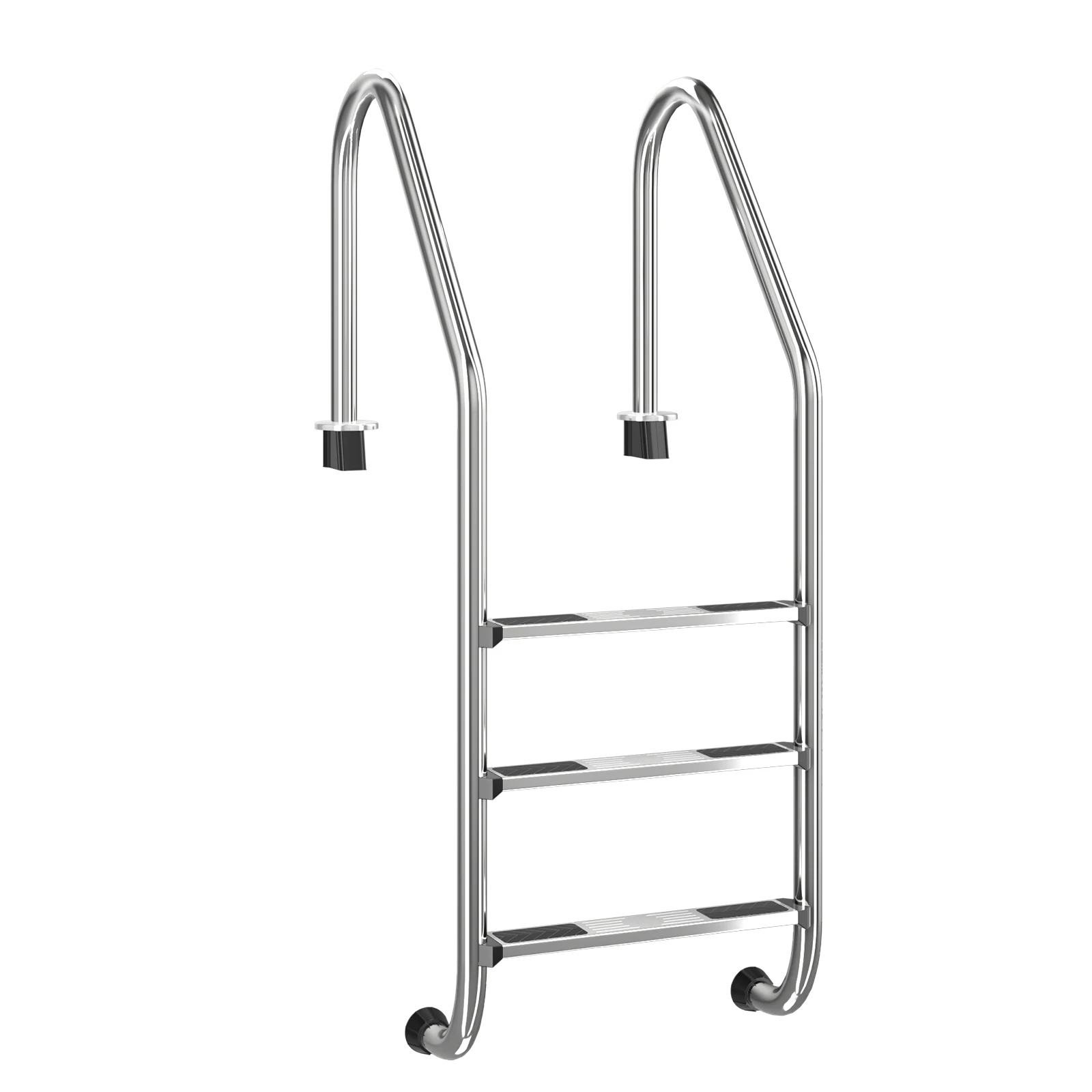 

Costway 3 Step Stainless Steel Swimming Pool Ladder Handrail for In Ground Pool BA7722