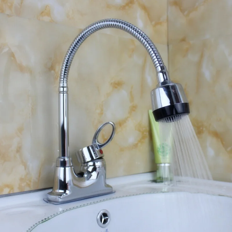 Кран Насадка распылитель вращающийся кран 360 Поворотный хромированный аэратор