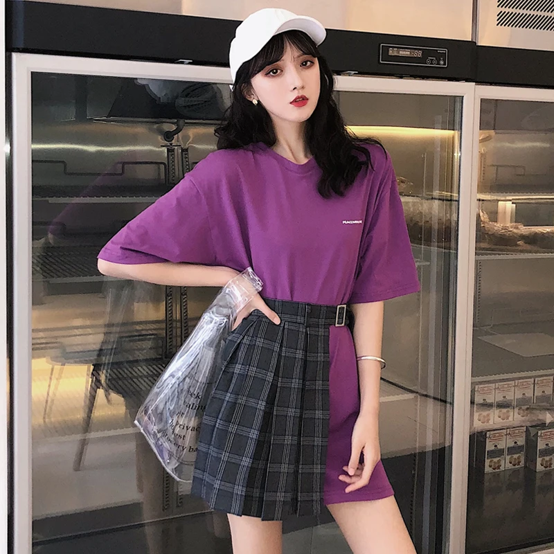 T-shirt Summer Casual New High Elasticity Women Print Embroidery Letter O-neck Short Sleeve T-shirts Female Two Piece suit C52 s |