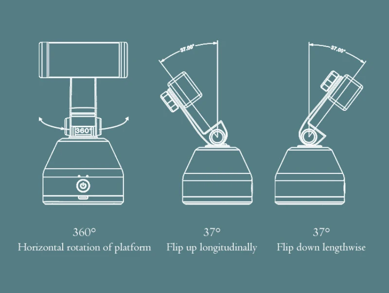 Авто Смарт съемка селфи палка 360 отслеживание держатель телефона все в одном лицо
