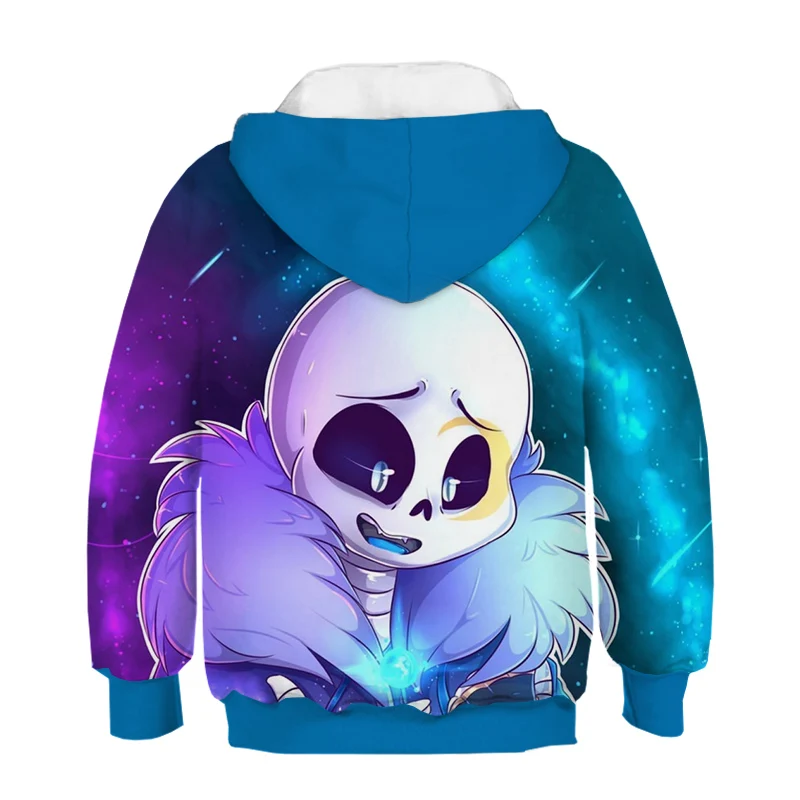 Детский свитер с капюшоном с 3D принтом в виде героя мультфильма «Undertale» Летняя Детская уличная модная Толстовка для отдыха для мальчиков и девочек