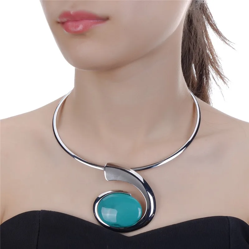 JEROLLIN 7 цветов чокер кулон ожерелья для женщин великолепный Металл себе нагрудник воротник цепочки и ожерелья модные украшения аксессуары