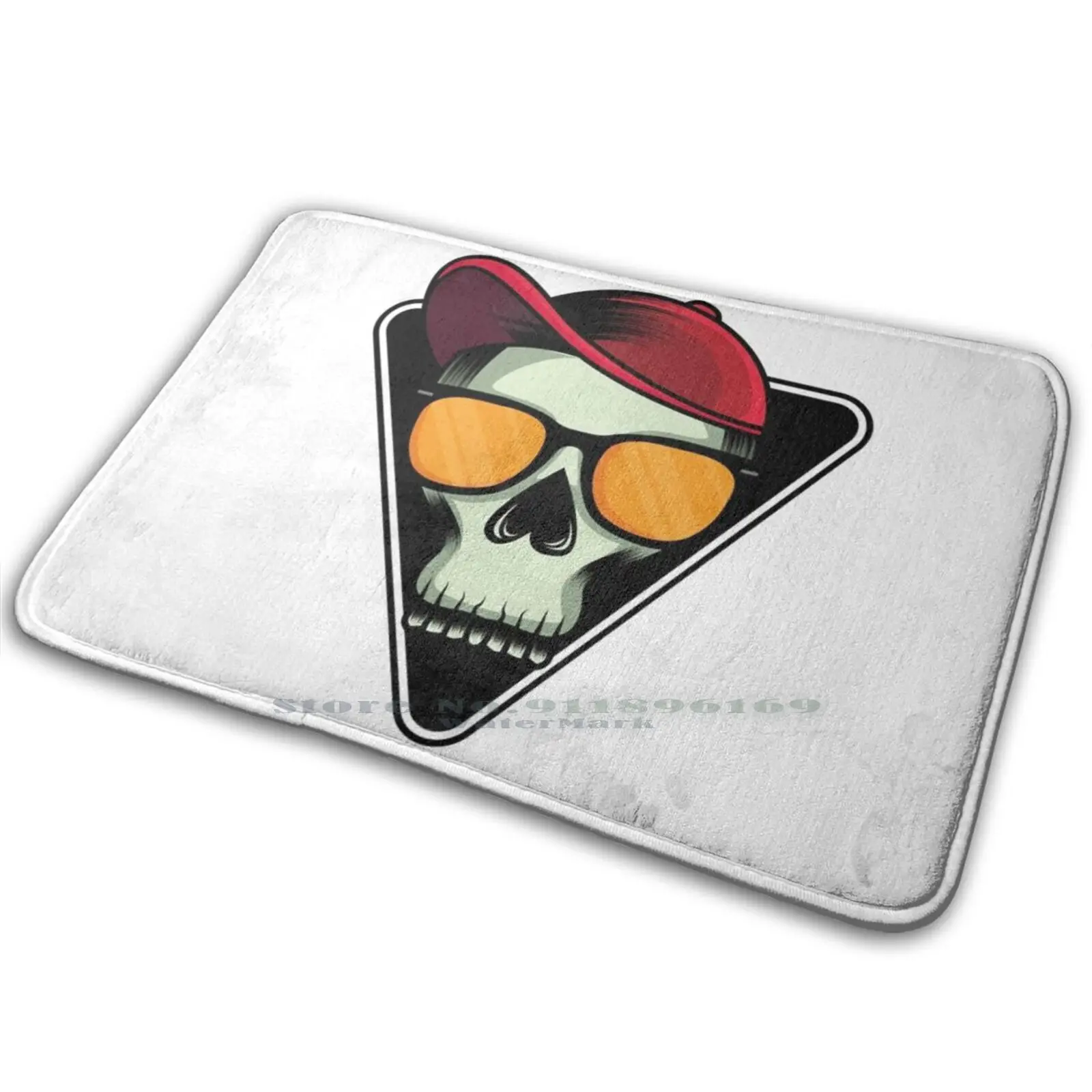 Крутой коврик с черепом недорогой трендовым дизайном нескользящий для входной