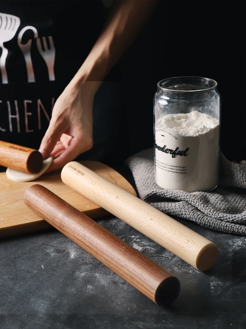 

Muso Wood Small Rolling Pin for Baking,Wooden Rolling Pin 11 inches for Fondant, Pie Crust, Cookie, Pastry, Dough-Easy to Clean