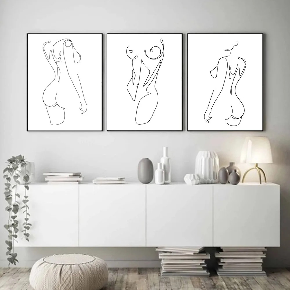 

Abstract Women Body Line Drawings Canvas Sexy PaintingWomen Wall Art Poster Minimalist Art Prints Nordic Pictures Home Decor