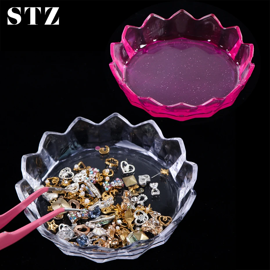 STZ 1 шт. пластиковая фотопластика прозрачная Стразы для дизайна ногтей украшения