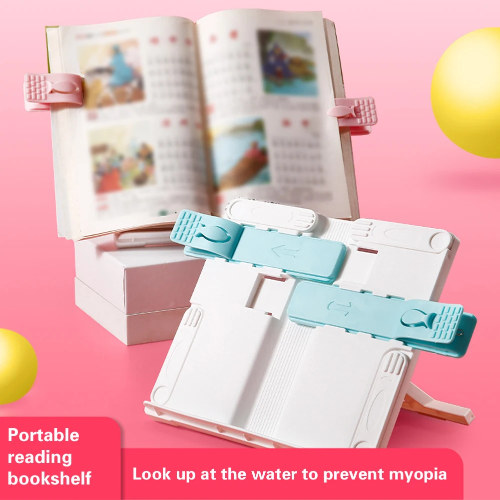 

Кухонная книжка с регулируемым углом, держатель для школьных документов, подставка для студентов, учеников, Настольная складная переносная...