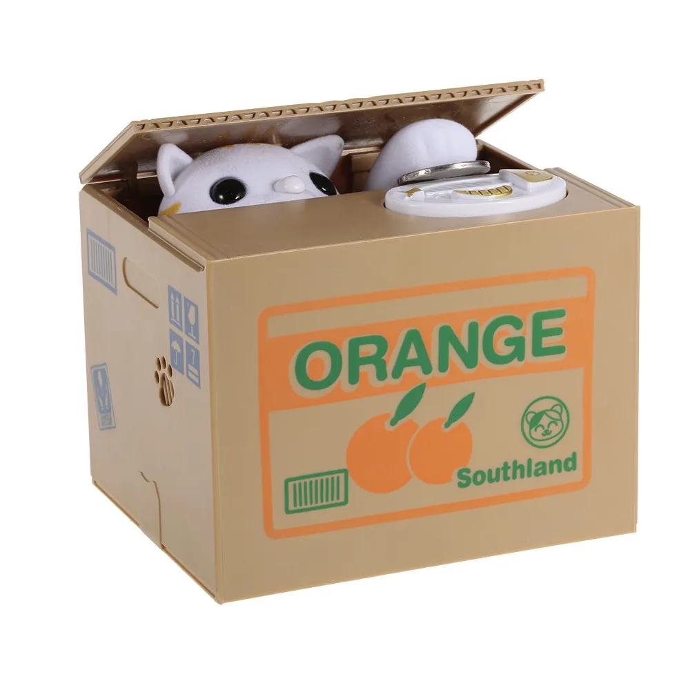 

Novelty Cat Steal Coins Piggy Bank Coin Box
