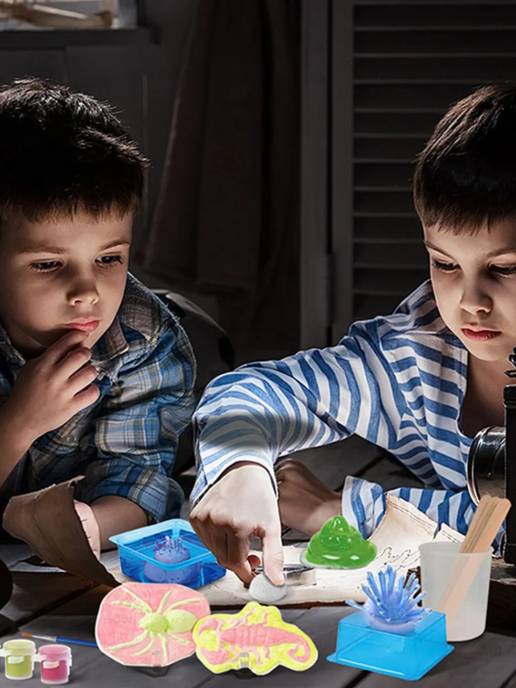 

DIY Magic Mix Crystal Mucus Toys Supplies Glowing Mucus Kit Glitter Glow Putty Gels Making Set For Kids