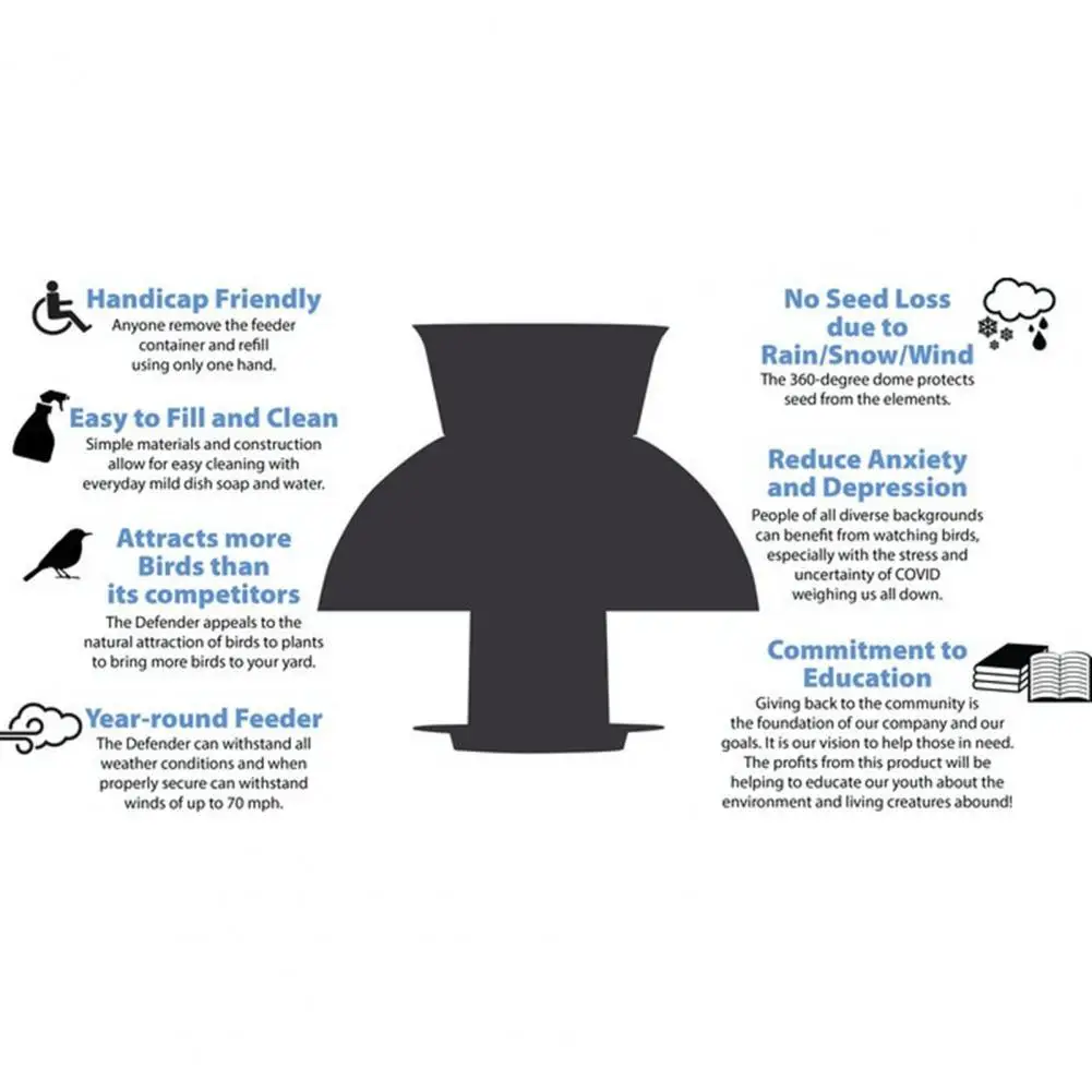 

Bird Feeder Innovative Lightweight Plastic Squirrel-proof Portable Food Feeder for Tree