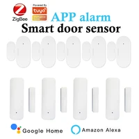 tuya smart zigbee door sensor detector home security alarm smart life app control wifi window door sensor support alexa google