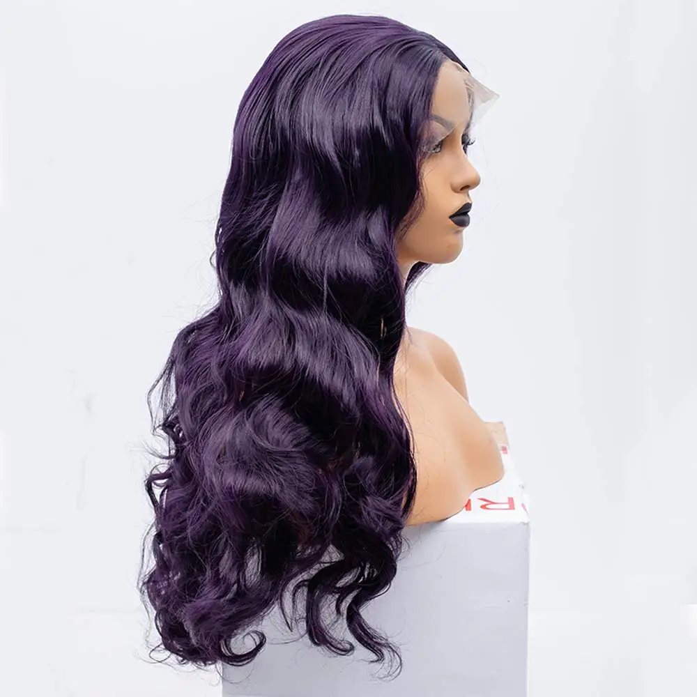 Женский парик из синтетического кружева Charisma темно фиолетовый термостойкий с